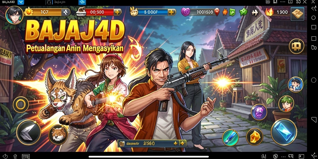 Tampilan gameplay menarik dari BAJAJ4D dengan karakter anime.