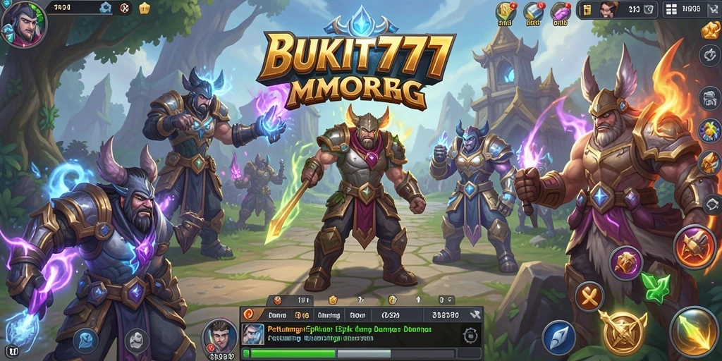 Screenshot BUKIT777 menampilkan pemain dalam pertempuran epik di dunia MMORPG.