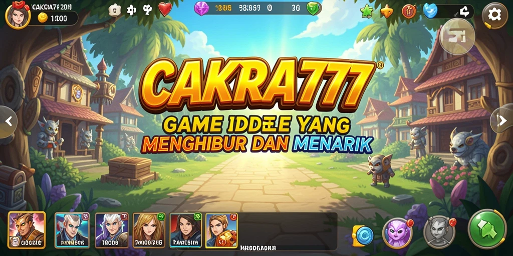 Tampilan screenshot menunjukkan gameplay seru dan berbagai karakter di CAKRA777.