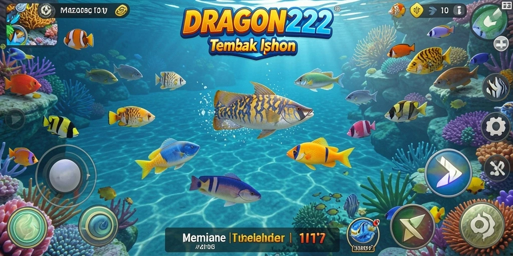 Tampilan gameplay seru menembak ikan di DRAGON222.