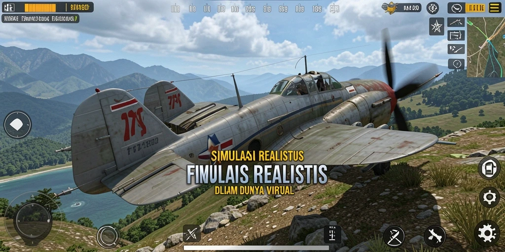 Screenshot dari gameplay F7F7 yang menunjukkan simulasi interaktif.