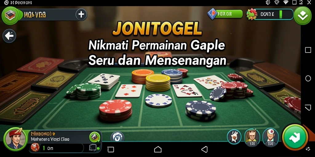 Tangkapan layar gameplay JONITOGEL yang mengasyikkan saat bermain Gaple.