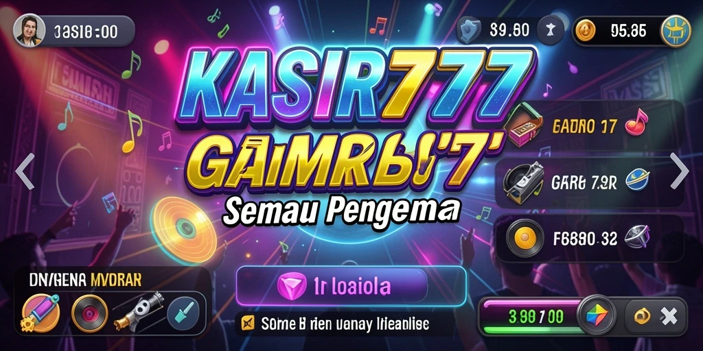 Tampilan gameplay <strong>KASIR777</strong> dengan interaksi musik yang seru.