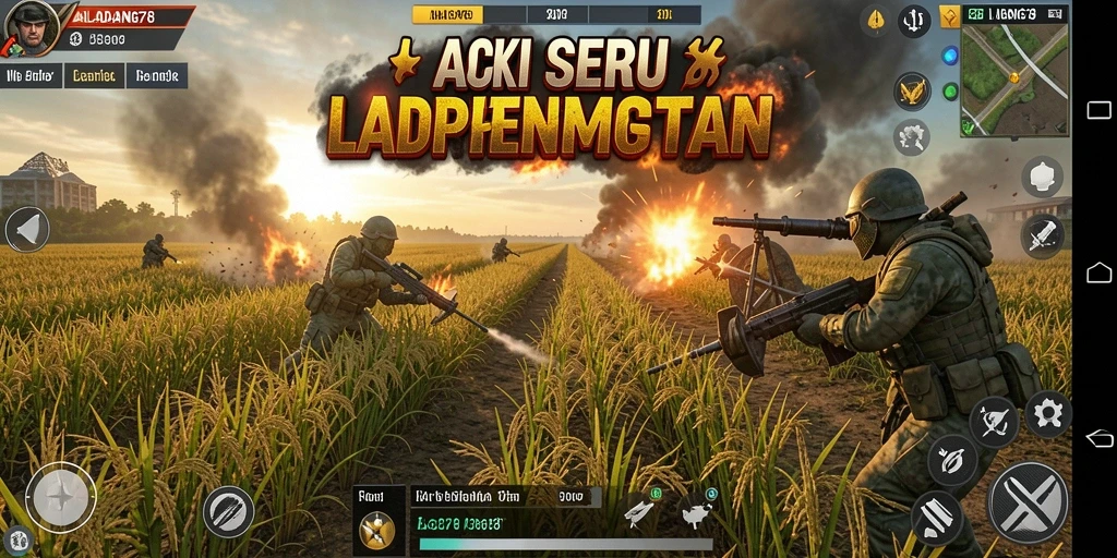 Tangkapan layar dari gameplay intens LADANG78 yang penuh aksi.