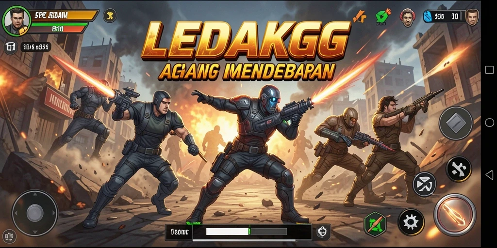 Tampilan gameplay LEDAKGG dengan aksi seru dan mendebarkan.