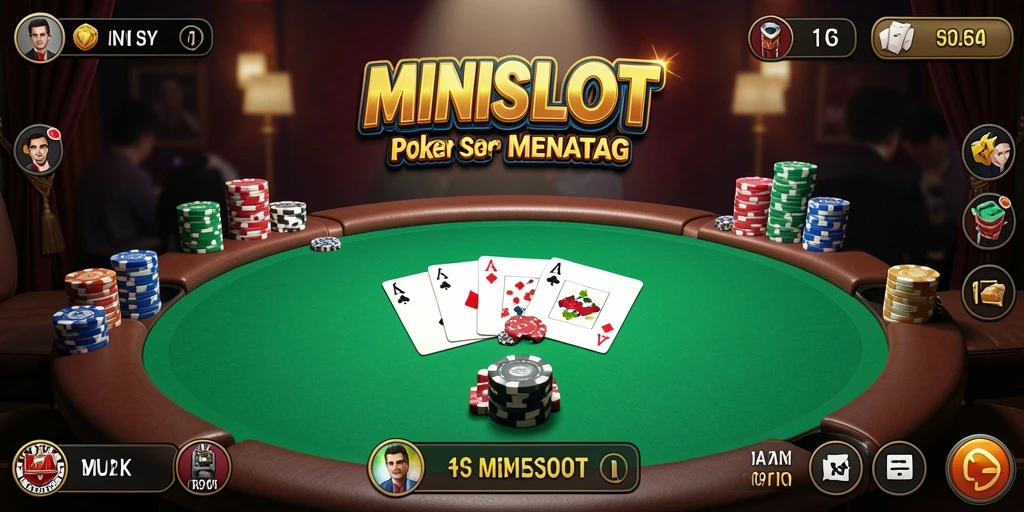 Tampilan gameplay poker yang menarik di MINISLOT.