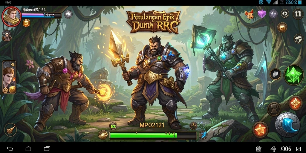 Tampilan gameplay yang menegangkan dari MPO2121 dalam dunia RPG.