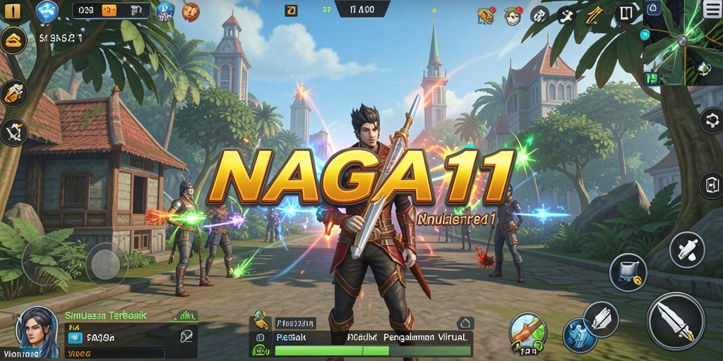 Tampilan gameplay NAGA11 dengan elemen simulasi yang mendalam.