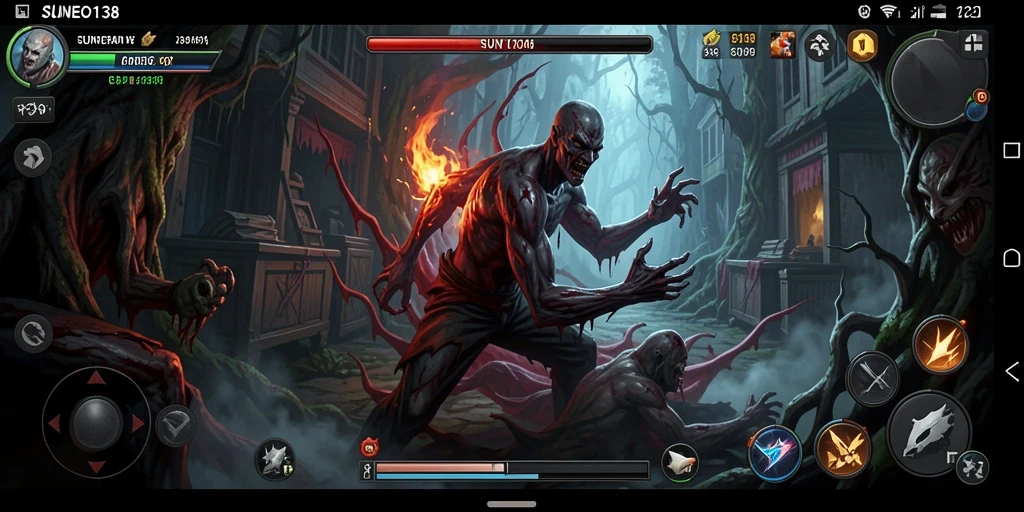 Screenshot gameplay SUNEO138 yang menampilkan suasana Horror yang mendebarkan.