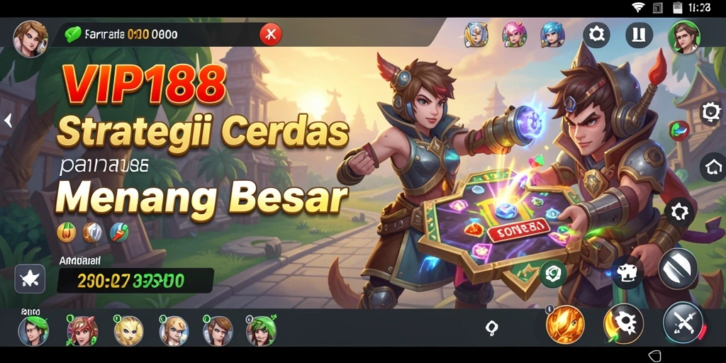Screenshot VIP188 menampilkan aksi pertempuran strategi yang menegangkan.